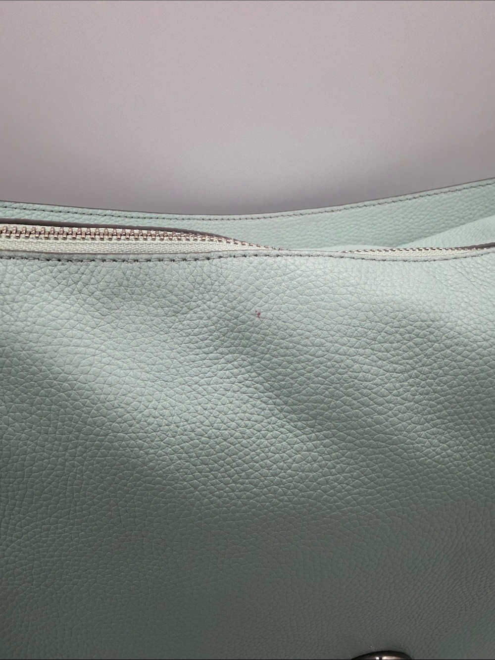 Coach Mint Green Pebbled Leather Shoulder Bag with Turn-Lock - Picture 11 of 11